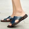 NANXIN&LOVE Mens Slide Sandals Open Toe Non-Slip Comfortable Slide Sandals Men Leather House Slippers Summer Lightweight view 3
