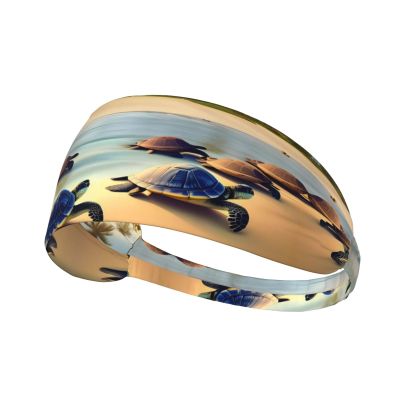 FoRes Turtles on The Beach Elastic Exercise Headband  Trendy Athletes' Accessory for Gym Exercise, Basketball, Tennis, and More