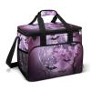 Cooler Bag Insulated Lunch Bag with Side Pocket Purple Moon Large Grocery Bag Reusable Lunch Box for Camping Beach view 1
