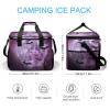 Cooler Bag Insulated Lunch Bag with Side Pocket Purple Moon Large Grocery Bag Reusable Lunch Box for Camping Beach view 2
