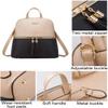 JiaYou Women PU 4pcs Backpack Sets Fashion Clutch Crossbody Pouch Card holder(Brown,8 Liters) view 4