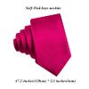 Barry.Wang Boys Tie Self-Tied Solid Color Kids Necktie and Pocket Square Set Silk Pink Tie for Age 8-14 School Uniforms view 2