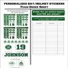 Custom Baseball Helmet Sticker Set - Includes Personalized for Baseball Bats, Softball Bats, Sports Helmets, Bat Knobs and More, Waterproof Vinyl Decals (Team (5-20 Players)) view 2