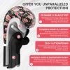 FINGER TEN Boxing Gloves Women Punching Sparring Kickboxing MMA Training Heavy Bag Glove Black Leather 8 10 12 14 oz for Womens (Pink Flower, 10 oz) view 3