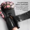 FINGER TEN Boxing Gloves Women Punching Sparring Kickboxing MMA Training Heavy Bag Glove Black Leather 8 10 12 14 oz for Womens (Pink Flower, 10 oz) view 4