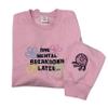 One Mental Breakdown Embroidery Sweatshirt,Funny Sarcastic Mental Health Apparel,Y2K Style Embroidered Crewneck,Gifts for Her view 1