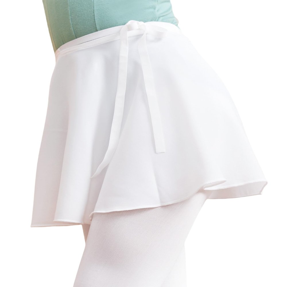 Dance Skirts for Girls, White Ballet Elastic Skirt, Sheer Chiffon Dance Skirts Over Scarf for Leotards