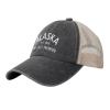Alaska Est 1959 Gifts Cowboy Hat Men Vintage Mesh Baseball Cap Women Trucker Hat Dad Hat Adjustable Sun Hat Black view 2