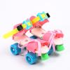 Castrap 1 Pair Training Roller Skate Kids Roller Skates Beginner Skating Shoe Double Row Roller Skate Adjustable Skate Shoe Portable Lace-Up No Shoe Removal, for Teenagers Girl & Boy (CPink,26-32) view 1