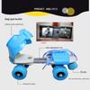 Castrap 1 Pair Training Roller Skate Kids Roller Skates Beginner Skating Shoe Double Row Roller Skate Adjustable Skate Shoe Portable Lace-Up No Shoe Removal, for Teenagers Girl & Boy (CPink,26-32) view 2