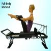 WINDFOOT Pilates Reformer Machine Equipment with 4X22LB Springs & 5X11LB Cords for Home Workout, Foldable Pilates Equipment with Jump Board for All Level Users (Black) view 4