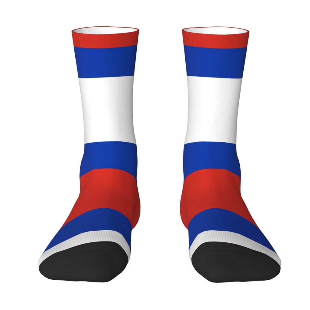 AOGATO Russian Flag Print Sport Socks Funny Socks For Men Women Unisex Adult Novelty Socks Long Tube Socks