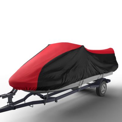 Seal Skin Covers Heavy Duty Jet Ski Cover, Waterproof Marine Grade PWC Cover with UV Protection, Snug Fit for 2-Seater, Compatible with Yamaha, Sea-Doo (Fits 116"-125")