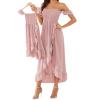 Mommy and Me Dresses Tie-Up Spaghetti Strap Dress Summer Long Dress Beach Mom Daughter Matching Outfits (Girl, 5-6 Years, Pink a) view 2