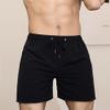 JEsilunmaMY Men's Solid Color Baggy Beach Shorts Quick Drying Summer Swim Trunks Loose Casual Swim Shorts with Mesh Liner (Black,X-Large) view 3