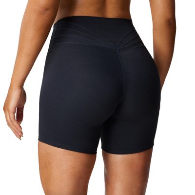 Aoxjox Trinity Workout Biker Shorts for Women Tummy Control High Waisted Exercise Athletic Gym Running Yoga Short 6" (Black Marl, Small)