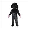 Black Dog Mascot Costume Adult Size for Men & Women with Built-in Fan Inside the Head view 1
