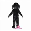 Black Dog Mascot Costume Adult Size for Men & Women with Built-in Fan Inside the Head view 3