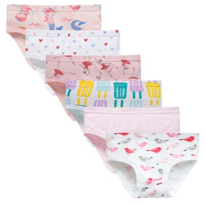 Boboking Little Girls Cotton Underwear Soft Girls'Briefs Toddler Undies 2yrs White Pink