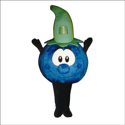 Blueberry Mascot Costume Adult Size for Men & Women with Built-in Fan Inside the Head