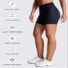 Aoxjox Trinity Workout Biker Shorts for Women Tummy Control High Waisted Exercise Athletic Gym Running Yoga Short 6" (Black Marl, Large) view 4