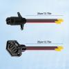 dcvbny 2024 Upgrade Trolling Motor Plug and Receptacle 12-24V Quick Connect Socket for Marine Kayak Boat, 4 Wire 10 Gauge Male Female Trolling Motor Connector with Butt view 4