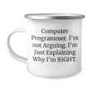 Funny Computer Programmer Camping Mug | Unique Mother's Day Sarcastic Gifts for Computer Programmers from Husband view 1