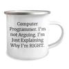 Funny Computer Programmer Camping Mug | Unique Mother's Day Sarcastic Gifts for Computer Programmers from Husband view 2