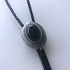 ARTICAL HEART Black Eye Obsidian Stone Oval Bolo Tie Each One is Unique view 2