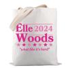 PWHAOO Attorney Tote Bag Elle Woods 2024 What Like It's Hard Tote Bag Lawyer Gift Lawyer Graduation Gift (Elle Woods TOTE) view 1