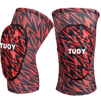 TUOY Padded Compression Knee Pads Knee Protection Pad (1 Pair) - Youth & Adult Sizes
