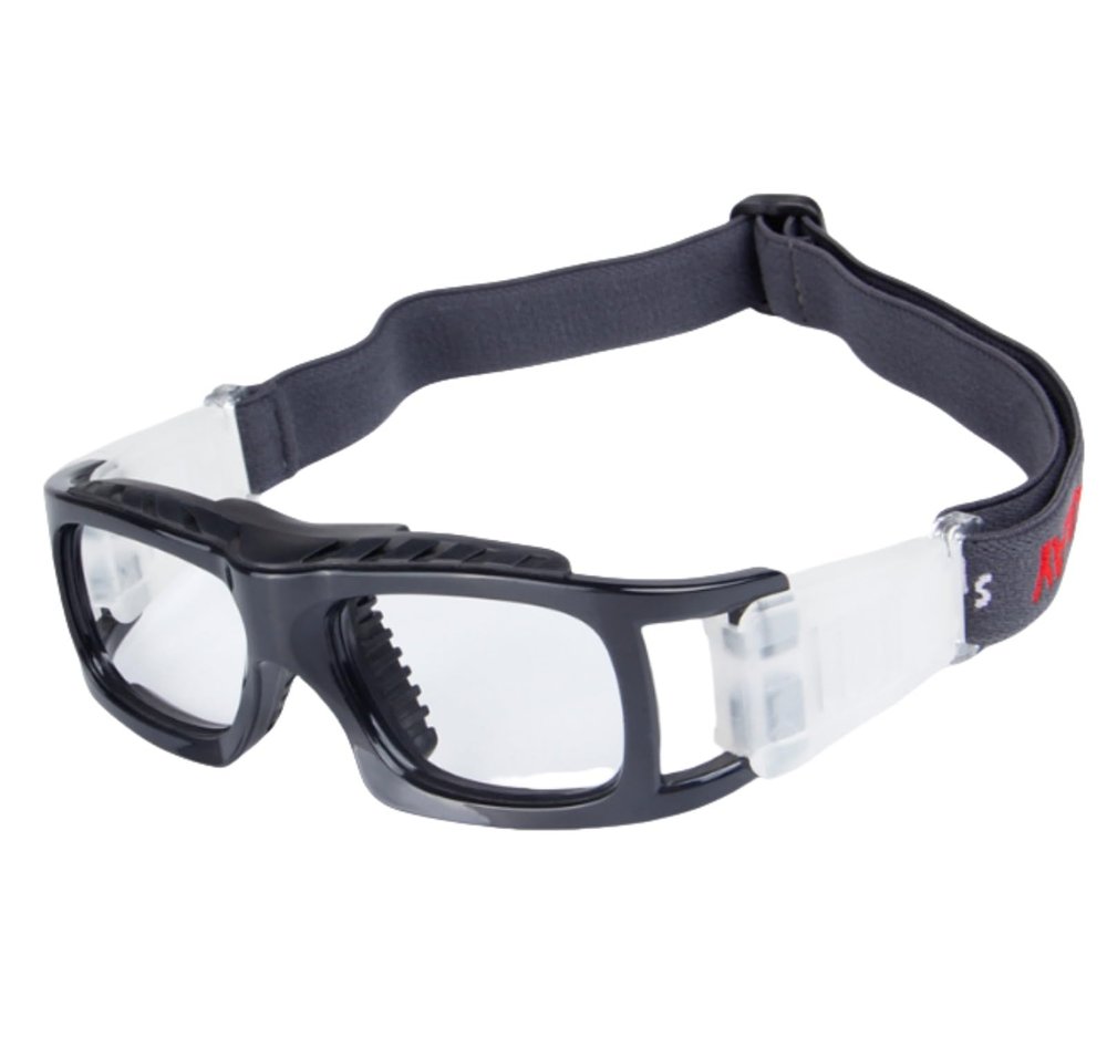 WIVKS Sports Glasses, Anti-Fog Basketball Soccer Racketball Dribble Goggles for Adults Youth Eye Safety Protective Eyewear (Black), Large