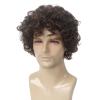 STfantasy Short Curly Afro Wig for Men Mens Synthetic Hair Wigs for Male Man Daily Cosplay Costume Anime Party (Brown) view 4