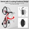 JAGASOL Swivel Bike Wall Mount, Vertical Bike Rack for Garage, Space-Saving Bike Storage and Hanger with Gear Position Lock, Supports Up to 66 lbs, Black view 4