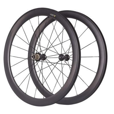 700C Road Bikes Wheels Carbon Fiber C/V Brake Quick Release Front and Rear Wheelset Hight 50mm 8/9/10/11/12 Speed Cassette Freewheel 16/21 Holes Ultralight