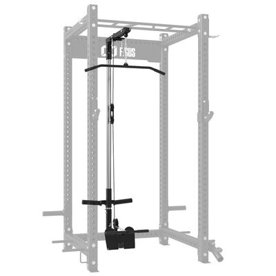FAGUS H LAT Pull Down Attachment for 3"x3" Power Cage, 2000lbs Multi-Function Power Rack, Commercial Squat Rack for Home Gym Free Weight with Attachment Set, Black