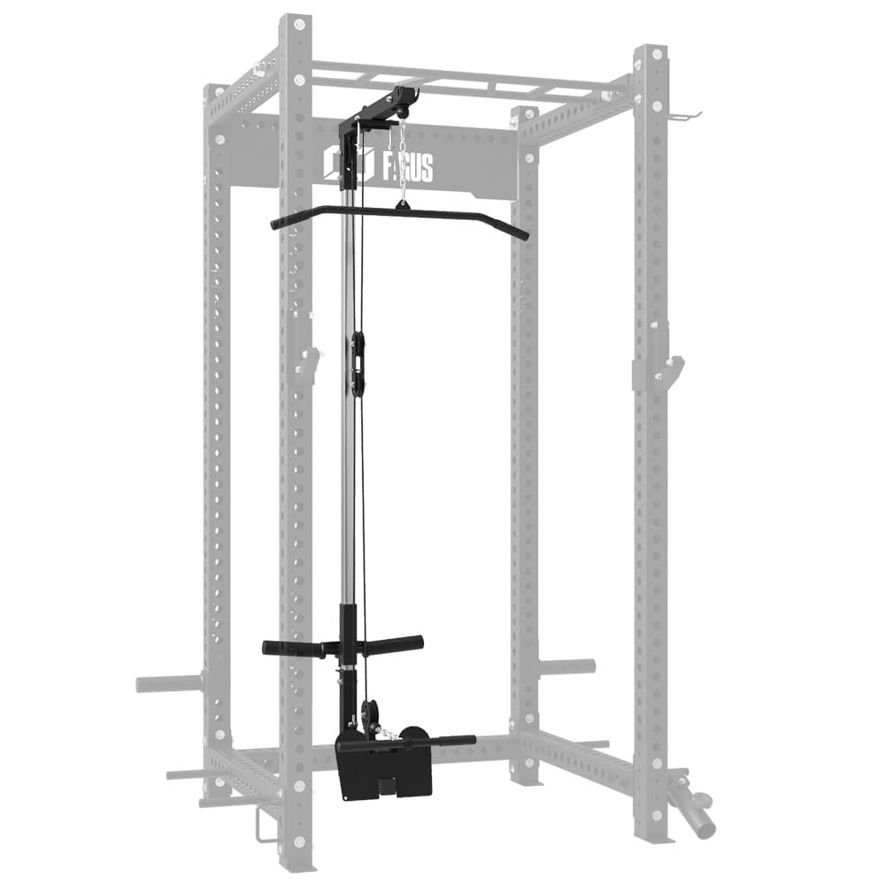 FAGUS H LAT Pull Down Attachment for 3"x3" Power Cage, 2000lbs Multi-Function Power Rack, Commercial Squat Rack for Home Gym Free Weight with Attachment Set, Black