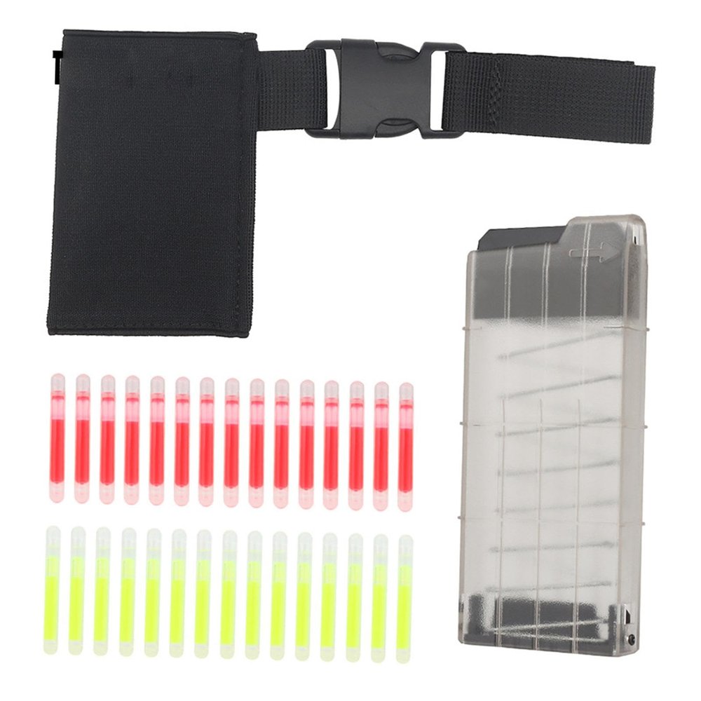 Amagogo Marking Light,with Fixed Sleeve, Signal Sticks Marker,Lighting Long Time Glow,Pouch Hanger,Portable Dispenser, Black