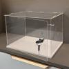 Vibeo Acrylic Countertop Display Case, Transparent Cubes Display Cabinet Locks with Keys, Stackable Dust-Proof Decorative Storage Boxes for Models (Size : W30xd25xh25cm/20x10x10) view 1