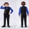 Boy's 5-Piece Suit, Boys' Formal Suits Set with Vest Pants and Tie, Boys Formal Dresswear Vest Sets, Toddler Boy Vest Set Royal Blue Shirt Size 8 view 2