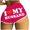 2024 I Love My Husband Booty Shorts Womens Sexy 3" Elastic High Waist Yoga Biker Shorts Soft Spandex Dance Sport Workout Hot Pants Butt Lifting Leggings Funny Casual Athletic Bottoms view 1