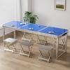WRYsqbhjyb Folding Camp Table and Chairs, 70.8IN Aluminum Camping Tables, Adjustable Height Office Desk for Camping, Picnic, BBQ (Color : A) view 2