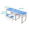 WRYsqbhjyb Folding Camp Table and Chairs, 70.8IN Aluminum Camping Tables, Adjustable Height Office Desk for Camping, Picnic, BBQ (Color : A) view 4