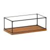 Vibeo Alloy Frame Storage Boxes with Wood Grain Base, Stackable Clear Acrylic Countertop Dustproof Display Cases, Car Models Collectibles Showcase (Size : W20xd25xh25cm/8x10x10) view 1
