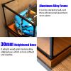Vibeo Alloy Frame Storage Boxes with Wood Grain Base, Stackable Clear Acrylic Countertop Dustproof Display Cases, Car Models Collectibles Showcase (Size : W20xd25xh25cm/8x10x10) view 4