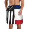 America France French Flag Men's Swim Trunks Bathing Mesh Lining Suit Swimsuits Beach Shorts with Pockets Xx-Large view 4
