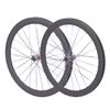 700C Road Bikes Wheels Carbon Fiber Center Lock Disc Brake Quick Release Front and Rear Wheelset Hight 50mm 8/9/10/11 Speed Cassette Freewheel 24 Holes