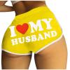 2024 I Love My Husband Booty Shorts Womens Sexy 3" Elastic High Waist Yoga Biker Shorts Soft Spandex Dance Sport Workout Hot Pants Butt Lifting Leggings Funny Casual Athletic Bottoms view 1