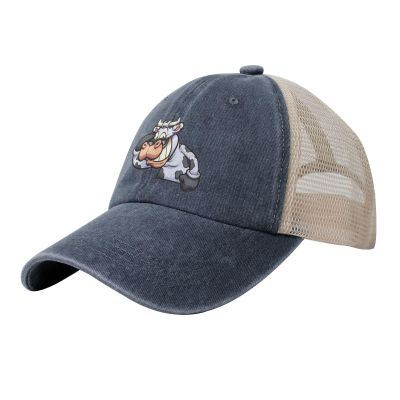 A Cow Wearing Sunglasses Baseball Cap Women Men Mesh Back Hats Vintage Cowboy Hat Dad Caps