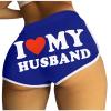 2024 I Love My Husband Booty Shorts Womens Sexy 3" Elastic High Waist Yoga Biker Shorts Soft Spandex Dance Sport Workout Hot Pants Butt Lifting Leggings Funny Casual Athletic Bottoms view 1